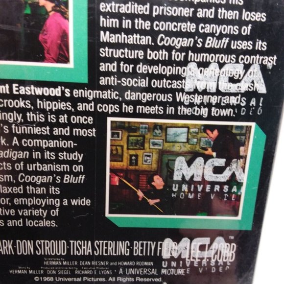 Coogans Bluff VHS Clint Eastwood New Factory Sealed - Picture 3 of 4